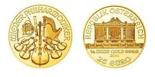 The vienna philharmonic is pure gold, with a fineness of.9999 or 24 karats, and is the largest diameter one ounce pure gold coin in the world. 1 4 Ounce Gold Vienna Philharmonic Gold Coin Investment Gold Fine Gold Precious Metal Amazon De Business Industry Science