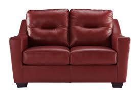 Leather loveseats are a timeless choice that is sturdy enough to withstand life with a busy family. Ashley Furniture Signature Design Kensbridge Contemporary Leather Loveseat Crimson Red Many Tha Love Seat Leather Loveseat Ashley Furniture Living Room