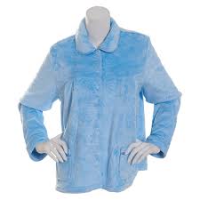 Womens Jasmine Rose Long Sleeve Peter Pan Plush Bed Jacket Boscov S
