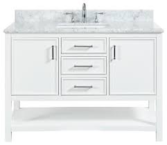 Need marble and bathroom vanities in tampa? Manhattan Dove White 49 Single Sink Carrara Marble Top Bathroom Vanity Set Transitional Bathroom Vanities And Sink Consoles By Wall Tile Houzz