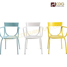 Wholesale Modern Style Solid Colors Coffee Shop Restaurant Party Metal Arm Chair Wedding Chairs Cdg Furniture Metal Armchair Patio Furniture Chairs Chair