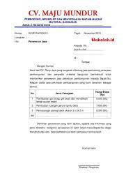 Surat Penawaran Jasa Pemborong Pekerjaan Dan Material Bangunan Di 2021 Surat Gagasan Desain Cv