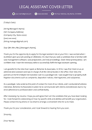 Legal Assistant Cover Letter Example Resume Genius