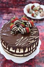 Tort Czekoladowy Z Truskawkami I Mascarpone Przepis Recipe Cake Recipes Strawberry Cakes Chocolate Strawberries