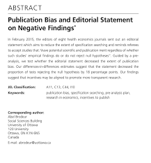 This paper reviews nhst and. John B Holbein On Twitter What Happened When 8 Econ Journals Told Referees To Accept Quality Studies Regardless Of Whether Such Studies Empirical Findings Do Or Do Not Reject Null Hypotheses