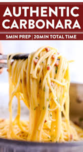 This Authentic Pasta Carbonara Recipe Is Easy To Make With Parmesan Cheese Bacon Or Even Better P Easy Pasta Recipes Carbonara Recipe Pasta Carbonara Recipe