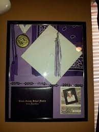 This Is A Good Idea I Ve Wanted To Do Something Similar To My High School Cap And Gown Red And Gold Shadow Box Graduation Graduation Graduation Party Gifts