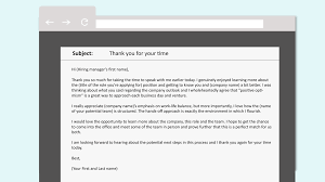 There's no need to send your thank you note immediately after the interview. How To Write A Thank You Email After An Interview