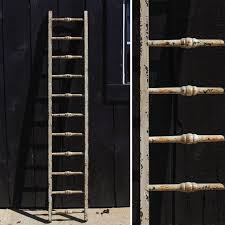 Cool Idea Use Spindles As Rungs Obviously On A Non Functional Purely Decorative Step Ladder Only Ladder Decor Antique Farmhouse Rustic Ladder