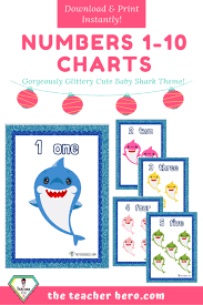 Teacher Resource Baby Shark Numbers 1 10 Charts The