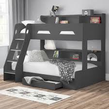 Bunk bed measures 78l x 42w x 68h. Orion Anthracite Wooden Storage Triple Sleeper Bunk Bed Frame 3ft Single Top And 4ft Small Double Bottom