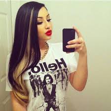 Image Result For Brown Hair With 1 Blonde Streak Underneath Long Hair Styles Shoulder Hair Blonde Streaks