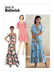 B6678 Sewing Pattern Women Dress Maxi Dress Pattern Pattern Dress Women