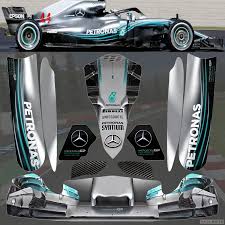 New 2018 F1 Mercedes Benz Sticker Kit For Tonykart Otk M4 Pods Nosecone Nassau Panel Go Kart Karting Sticker Kits