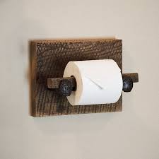 Barn Wood Toilette S Alignent Cintre Rustique De Papier Hygienique Avec Des Pointes De Chemin De Fer Porte Papier Wc Porte Papier Toilette Et Decoration Interieure Bois