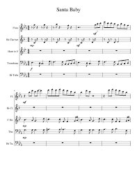 Santa Baby Sheet Music For Trombone Flute Clarinet In B Flat French Horn Tuba Mixed Quintet Download And Print In Pdf Or Midi Free Sheet Music Musescore Com