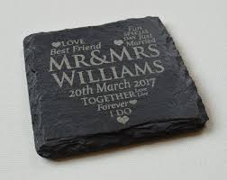 Personalised Engraved Slate Coasters Wedding By Flolliepopdesigns Slate Coasters Personalized Word Art Wedding Coasters