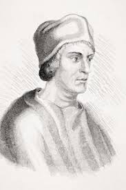 Portrait of Christopher Columbus, engraving by Theodore de Bry