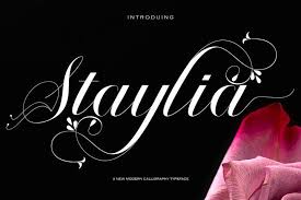 Aston script is attractive as a typeface that is smooth, clean, feminine, sensual, glamorous. Staylia Script Di 2020