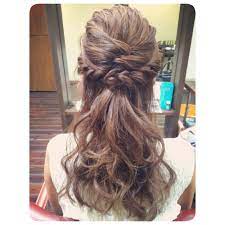 ヘアアレンジ ハーフアップ ヘア hair arrange アップヘア ウェディング ヘアスタイル ロングヘア