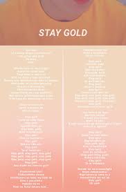 Bts Stay Gold Easy Lyrics Di 2020 Lirik Lagu Lagu Lirik