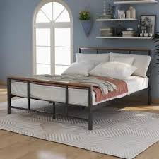 The tasting room is a beautiful place to join a glass of wine and the outdoor space provides room come by to enjoy either wine or beer! Harper Bright Designs Black Queen Size Metal Platform Bed With Wood Pieces Mf192771aab The Home Depot Bed Frame And Headboard Metal Bed Frame Metal Beds