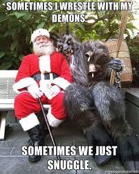 Christmas Krampus And Demon Image Christmas Memes Funny Creepy Christmas Funny Merry Christmas Memes