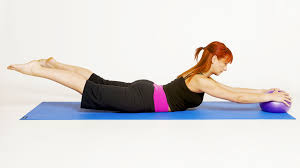 Emma Newham Performs Swan Exercise With The Small Ball Medicine Ball Workout Arm Workout Exercise