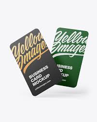 Textured Business Cards Mockup In Stationery Mockups On Yellow Images Object Mockups