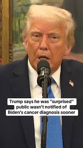 Trumpy says he was "public" wasn't notified of Biden's diagnosis sooner
