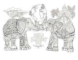 Young kids art supplies set $ 18.99. World Elephant Day Elephants Adult Coloring Pages