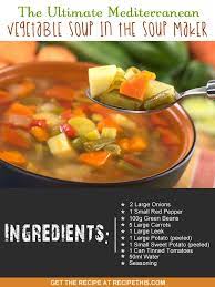 Recipe This The Ultimate Mediterranean Vegetable Soup In The Soup Maker Recipe Soup Maker Recipes Soup Maker Mediterranean Soup