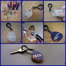 Want als het vaderdag is dan wil je je vader toch zeker een leuk zelfgemaakt cadeautje geven. Vaderdag Cadeau Knutselen Sleutelhanger Duurzaam Houten Speelgoed