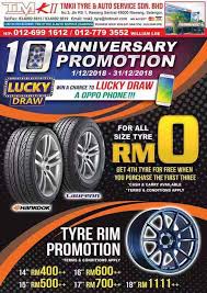 Harga tayar kereta hankook 2018. Tmk Iityre Auto Service Rawang Tmk2 10year Anniversary Promotion 1 12 2018 31 12 18 Win A Change To Lucky Draw A Oppo Phone Special Promotion For Sport Rim 15 1set 4pcs New Tyre