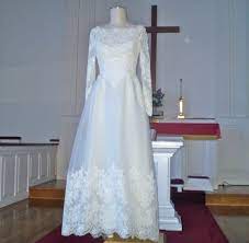 Vintage Ecru Wedding Gown Off White Bridal Gown Chiffon Hand Beaded Lace Bridal Dress Long Sleeve Gown White Bridal Gown Bridal Dresses Lace White Bridal