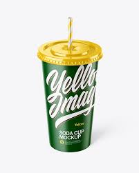 Matte Plastic Soda Cup Mockup High Angle Shot In Cup Bowl Mockups On Yellow Images Object Mockups Mockup Mockup Free Download Mockup Free Psd