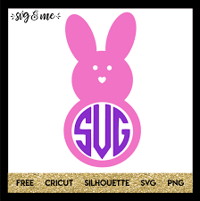 Download Peep Easter Bunny Monogram Svg Me
