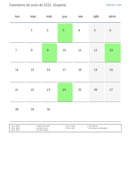 ♊ géminis (22 de mayo al 20 de junio). Calendario Junio 2021 Con Feriados En Espana Imprimir Y Descargar Calendario