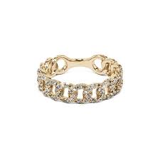 5 0mm Cuban Link Diamond Ring Fashion Rings Chain Ring Gold Wedding Rings For Women