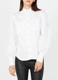 Une vaste sélection d'articles pour vous : Chemise Col Mao En Coton White The Kooples Femme Place Des Tendances
