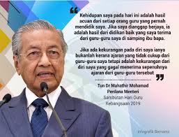 Sekali lagi tarikh keramat ini disambut oleh seluruh warga pendidik di seluruh negara. Ucapan Hari Guru Yab Perdana Menteri Malaysia Aktif