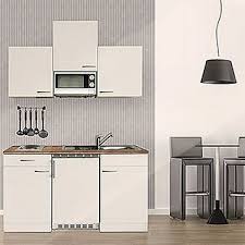 Respekta Singlekuche Kb150wwmi Breite 150 Cm Mit Duo Kochmulde Weiss