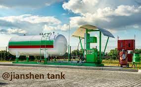 Lng Gas Fuel Tank Filling Station Filling Station Petrol Station Tank