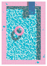 80s Swimming Pool Illustration Design Poster Design Graphic Illustration