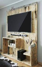 Unique Diy Pallet Furniture Shelves Living Rooms 14 Modern Tv Wall Mount Ideas For Your Best Wooden Tv Stands Diy Entertainment Center Tv Console Design