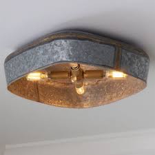 Square Galvanized Dish Ceiling Light Ceiling Lights Galvanized Light Fixture Rustic Ceiling Lights