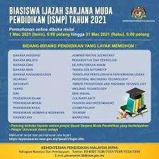 Cawangan pra perkhidmatan 2 bahagian biasiswa & pembiayaan kementerian pendidikan malaysia aras 1, blok 2251, jalan usahawan 1 63000 tajaan mara | program penajaan pengajian tertiari (tesp). Permohonan Biasiswa Ismp Ijazah Sarjana Muda Pendidikan 2021 Online