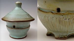 White stoneware ceramic garlic jar keeper holder excellent condition. How To Make A Garlic Storage Jar Both Beautiful And Functional Ceramic Arts Network