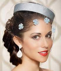 Baby Blue Wedding Hat Bridal Head Piece Cocktail Hat Sky Blue Etsy Baby Blue Weddings Wedding Hats Vintage Veils