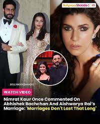 BollywoodShaadis.com | A video of Nimrat Kaur is going viral on social  media where she is seen commenting on Aishwarya Rai and Abhishek Bachchan's  marriage and... | Instagram